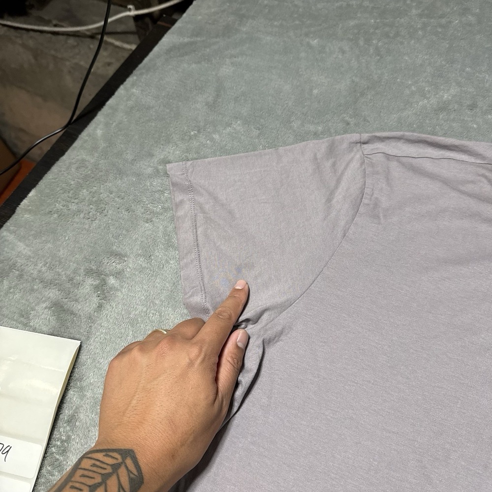 Adolfo Dominguez Mens Logo Pocket Size Tshirt‎ Purpleish Color Size XL - Picture 4 of 9